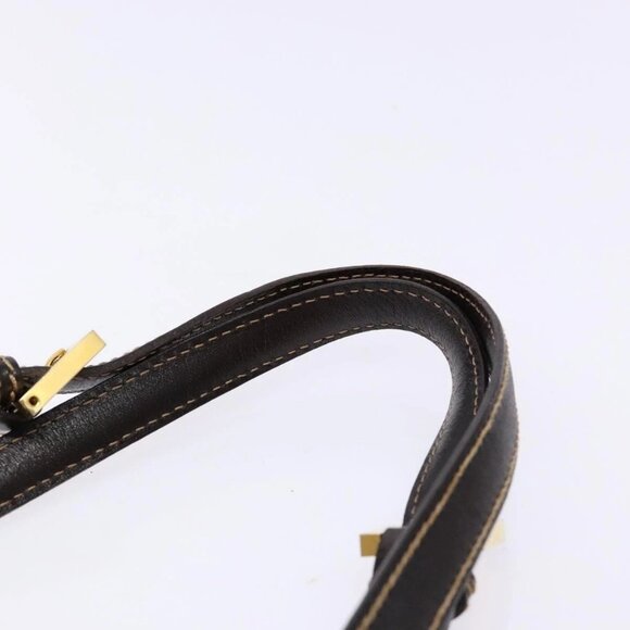 FENDI Zucca Canvas Hand Bag Black Brown Auth 138624 - Picture 9 of 16